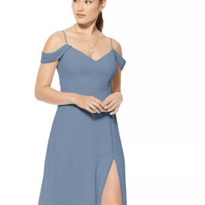 Size 6 XL, Slate 7113 Bill Levkoff Bridesmaid Dress